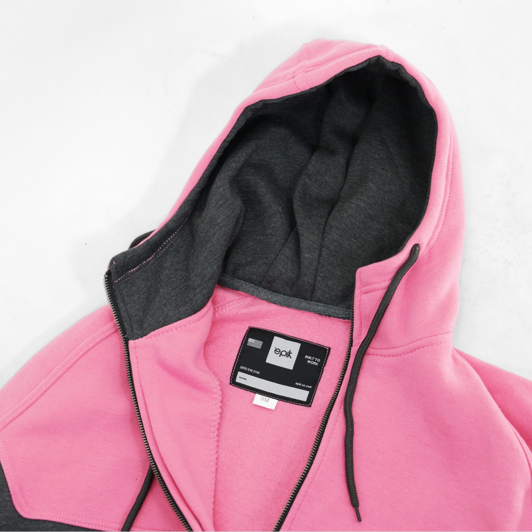 Peak Pink Breast Cancer Awareness Zip Up Hoodie - Epik Workwear