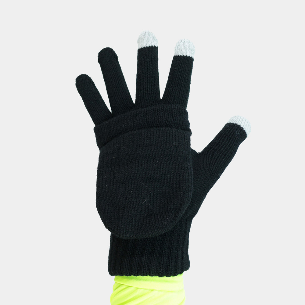 Epik Workwear Hybrid Knitted Mitten Glove with PVC Printed Grip for Machine Operators Forklift Cold Storage Warm Comfort Back