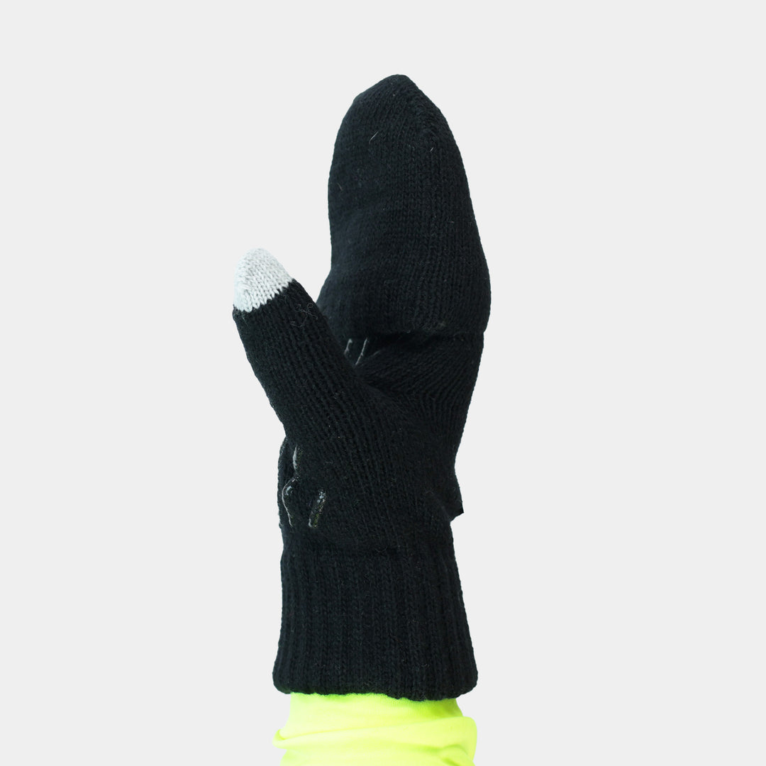 Epik Workwear Hybrid Knitted Mitten Glove with PVC Printed Grip for Machine Operators Forklift Cold Storage Warm Comfort Mitt Side