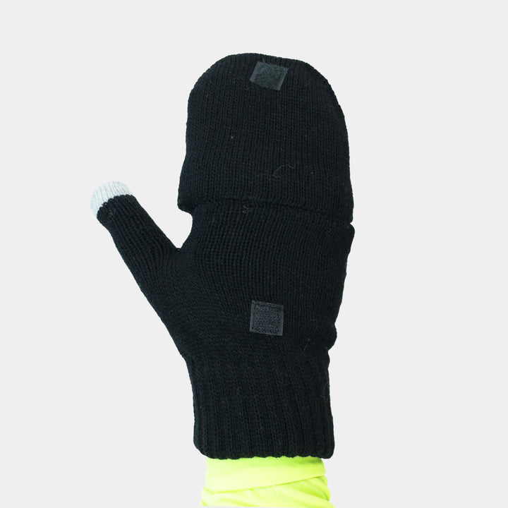Epik Workwear Hybrid Knitted Mitten Glove with PVC Printed Grip for Machine Operators Forklift Cold Storage Warm Comfort Back Closed