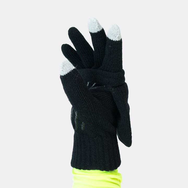Epik Workwear Hybrid Knitted Mitten Glove with PVC Printed Grip for Machine Operators Forklift Cold Storage Warm Comfort Fingers