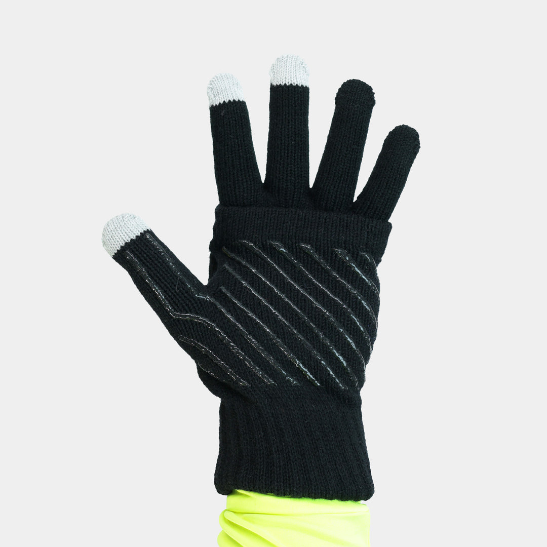 Epik Workwear Hybrid Knitted Mitten Glove with PVC Printed Grip for Machine Operators Forklift Cold Storage Warm Comfort Palm