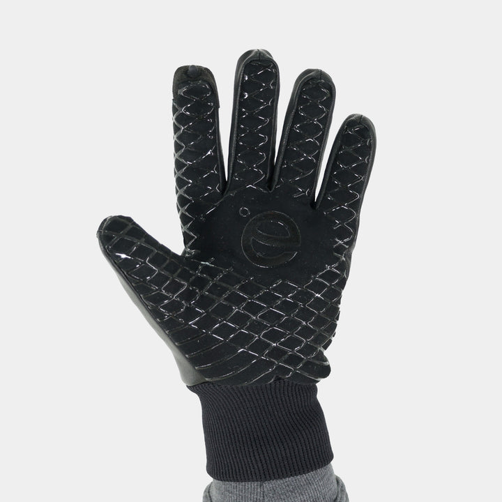 Epik Workwear Blackout Touch-Screen Gloves Goat Skin Leather with Screen Stylus in Black with Printed Grip Palm