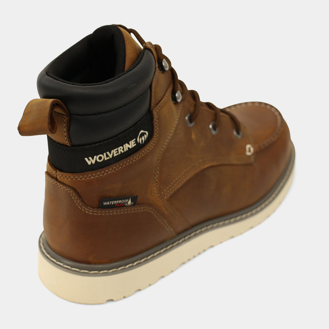 Trade Wedge Steel Toe Sudan Brown Boot