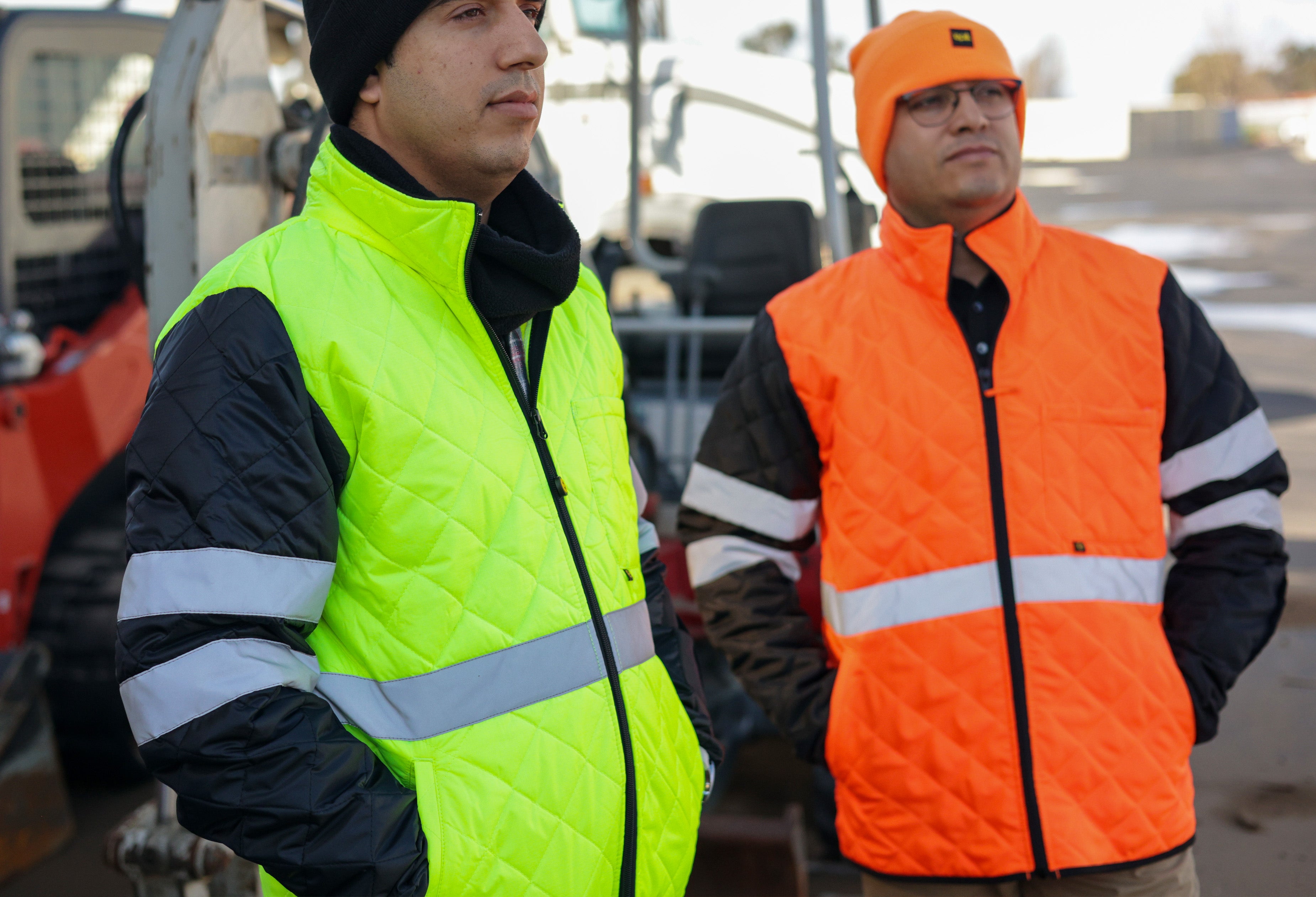 Agile Jacket - Quilted Hi Vis Orange Outerwear – Epik Workwear
