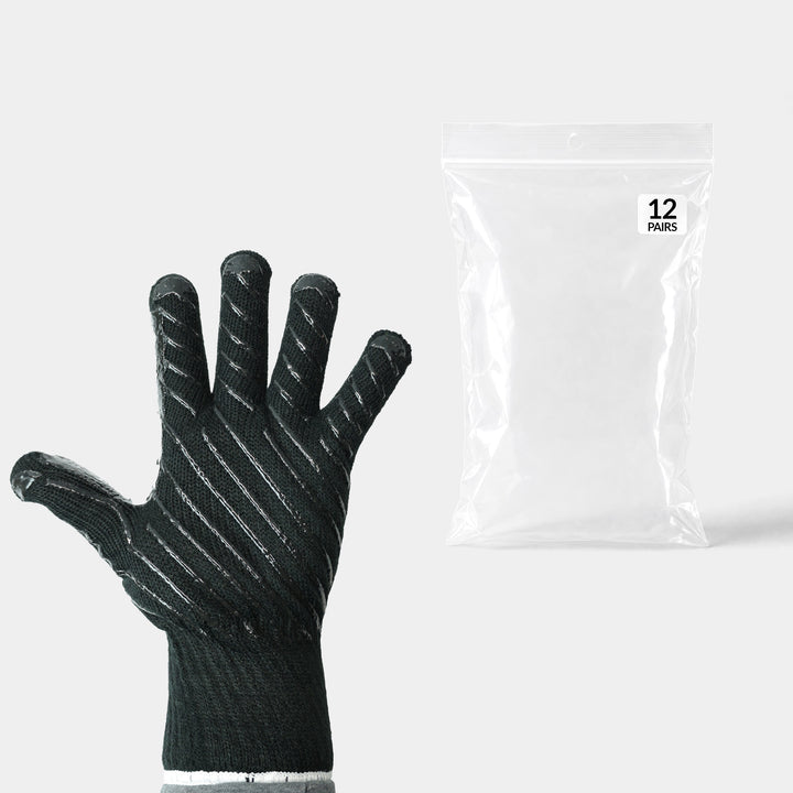 12 Pack Black Frontline Gloves (12 Pairs)