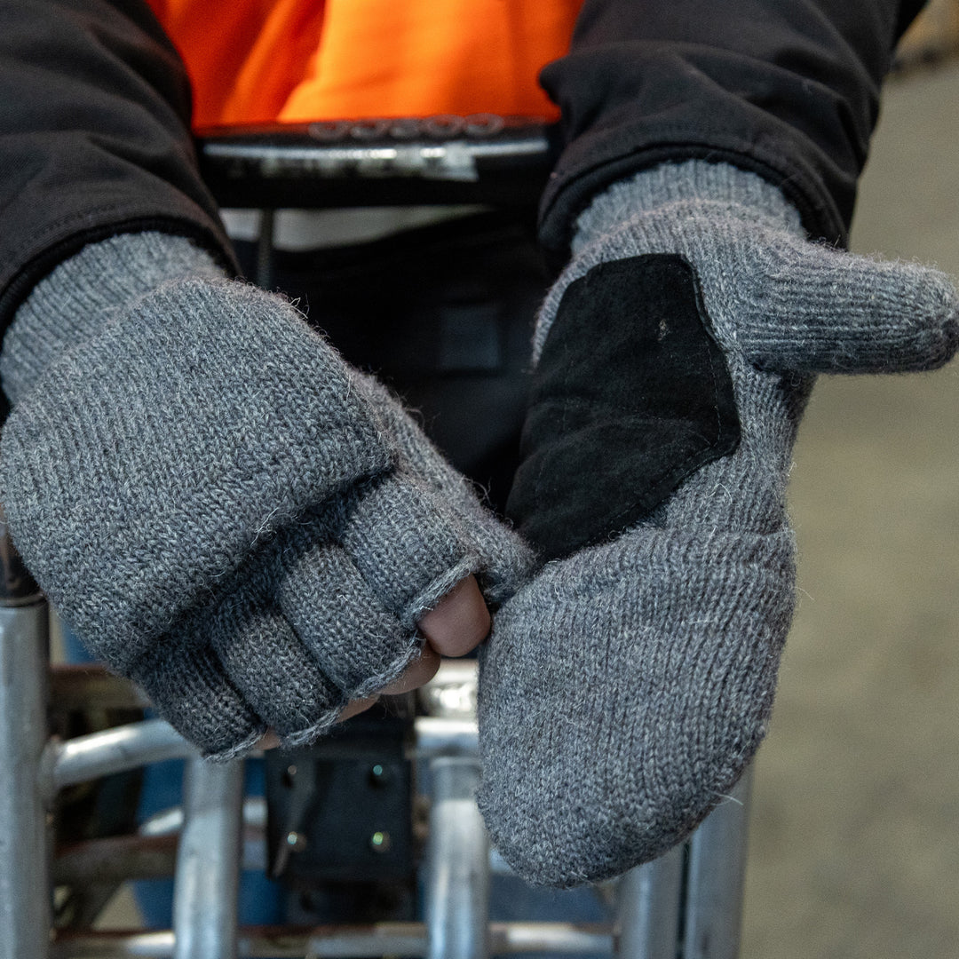 Hybrid Wool Mitten Glove