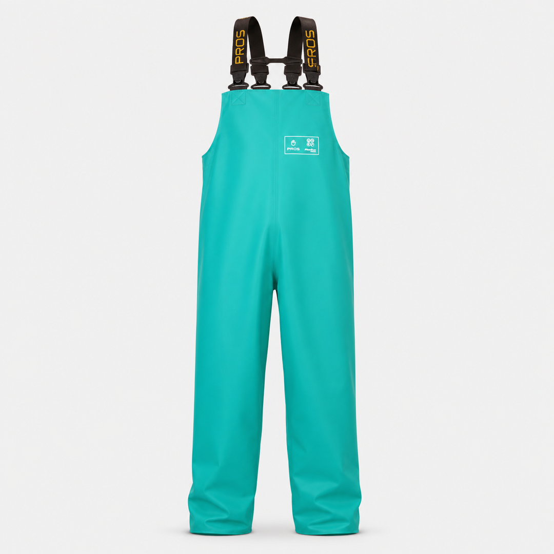 Pros Chemical Resistant Bib Pants, Green (1ea)