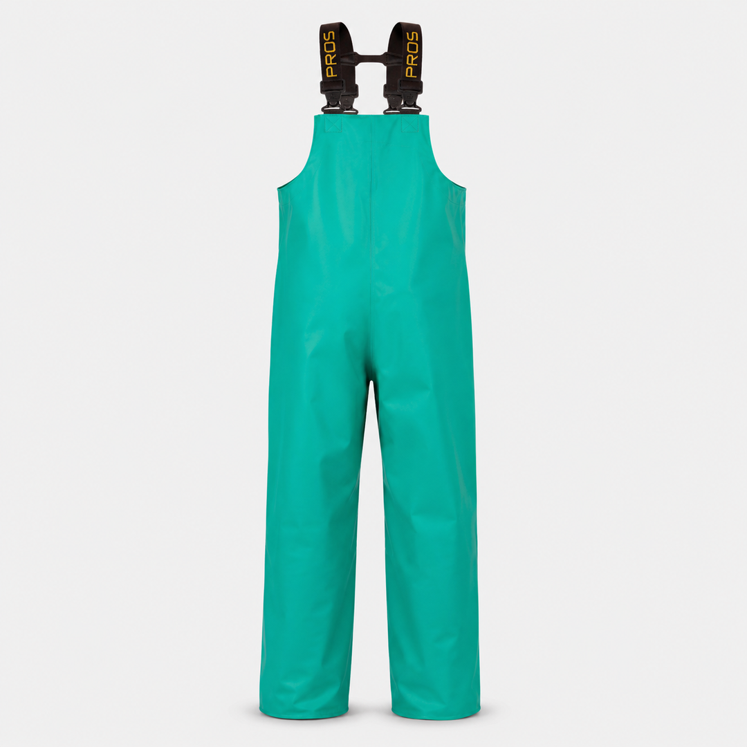 Pros Chemical Resistant Bib Pants, Green (1ea)