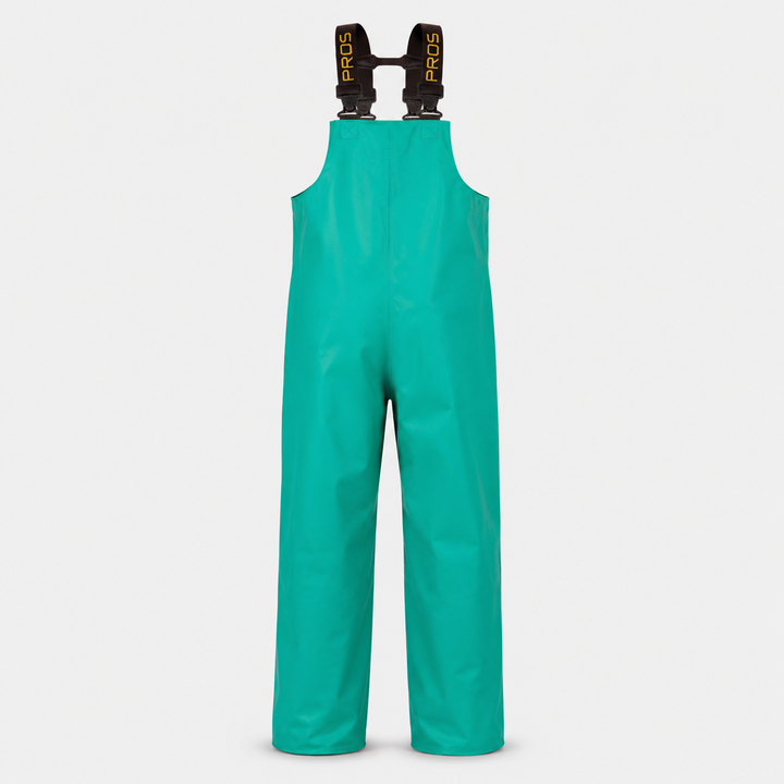 Pros Chemical Resistant Bib Pants, Green (1ea)