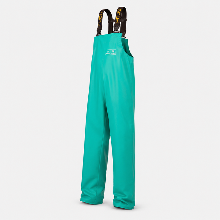 Pros Chemical Resistant Bib Pants, Green (1ea)