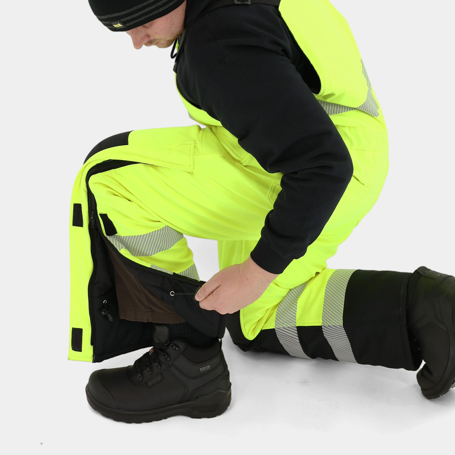 Summit Pro High Bib Overalls - Hi VIs Yellow Insulated Shell Workwear ...