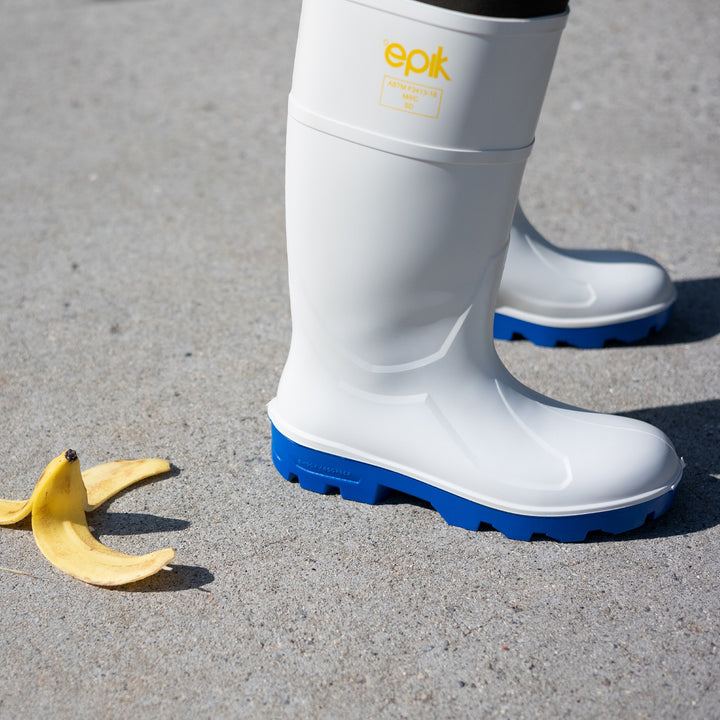 Tread White Safety Toe Polyurethane Sanitation Work Boot Slip Resistant Food Safety PPE