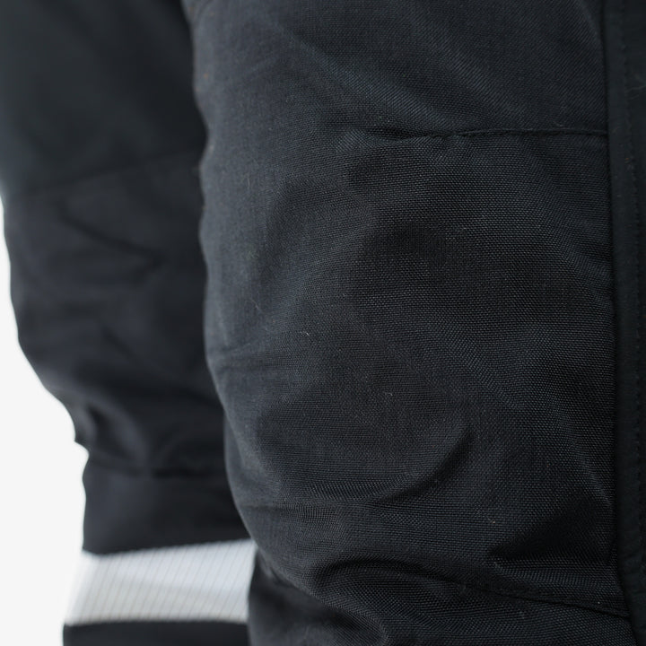 Summit Pro Bib Overall Soft Shell Hi Vis Black Workwear Cordura Knee Guard