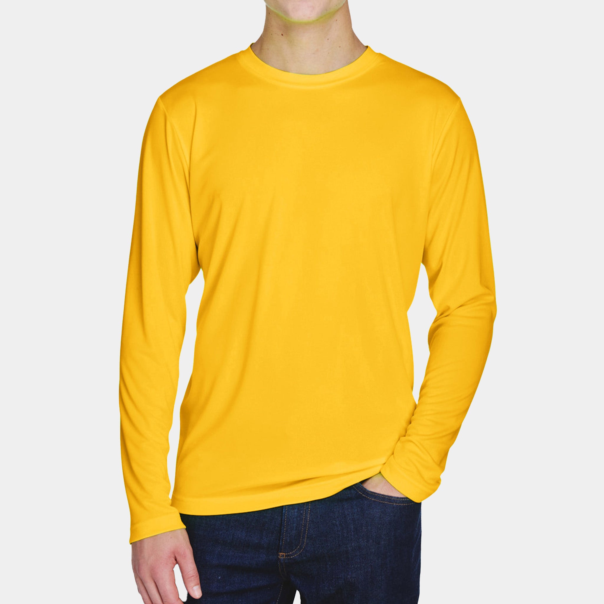 Yellow long sleeve cheap work shirts