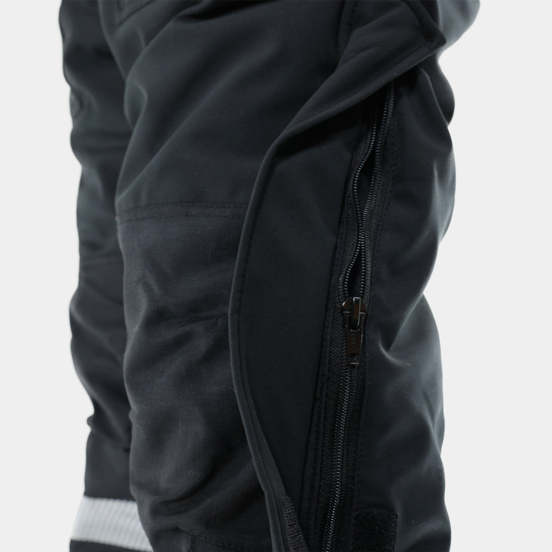 Summit Pro Bib Overall Soft Shell Hi Vis Black Workwear Zipper Vent