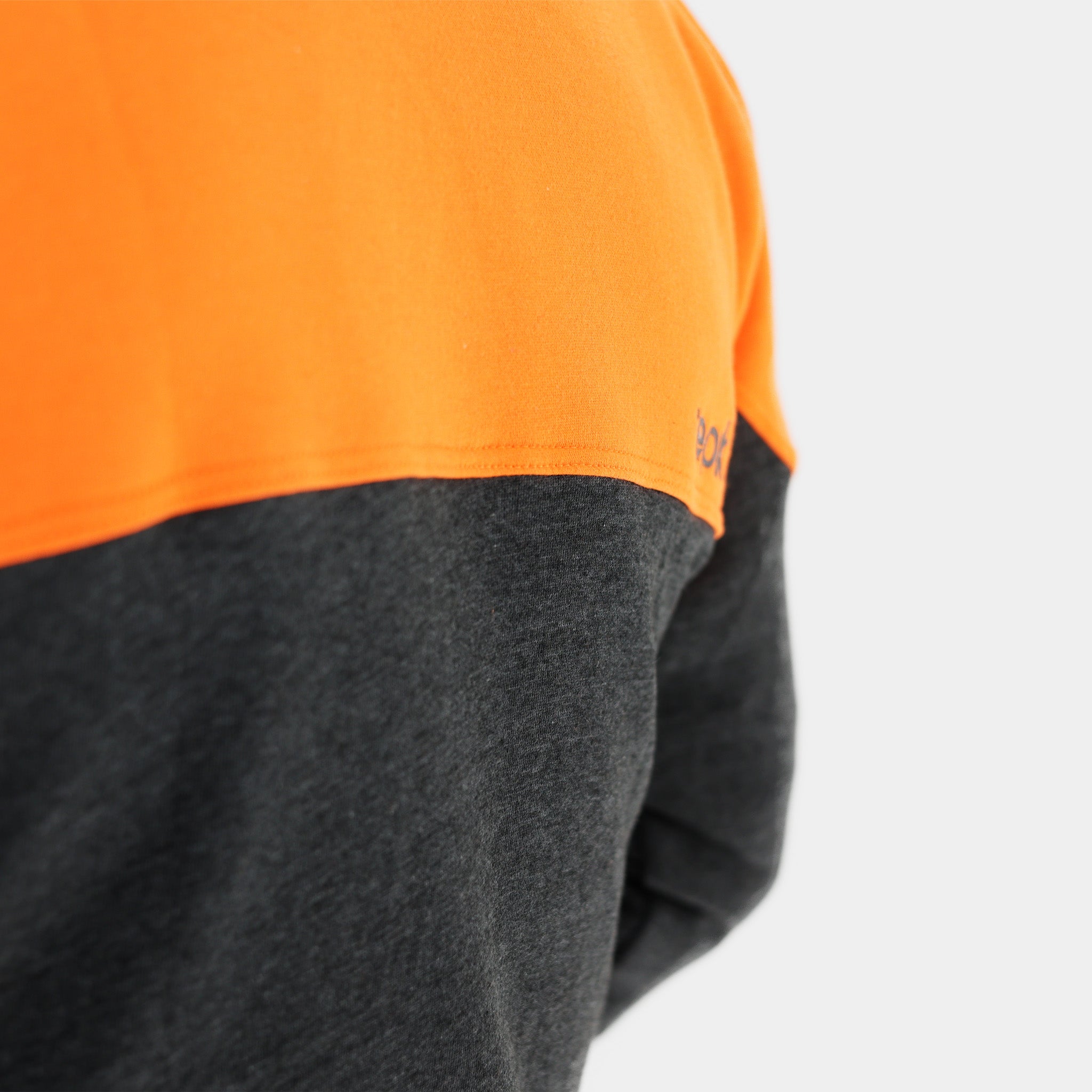 Peak Zip Up Hoodie - Hi Vis Orange Thermal Work Outerwear