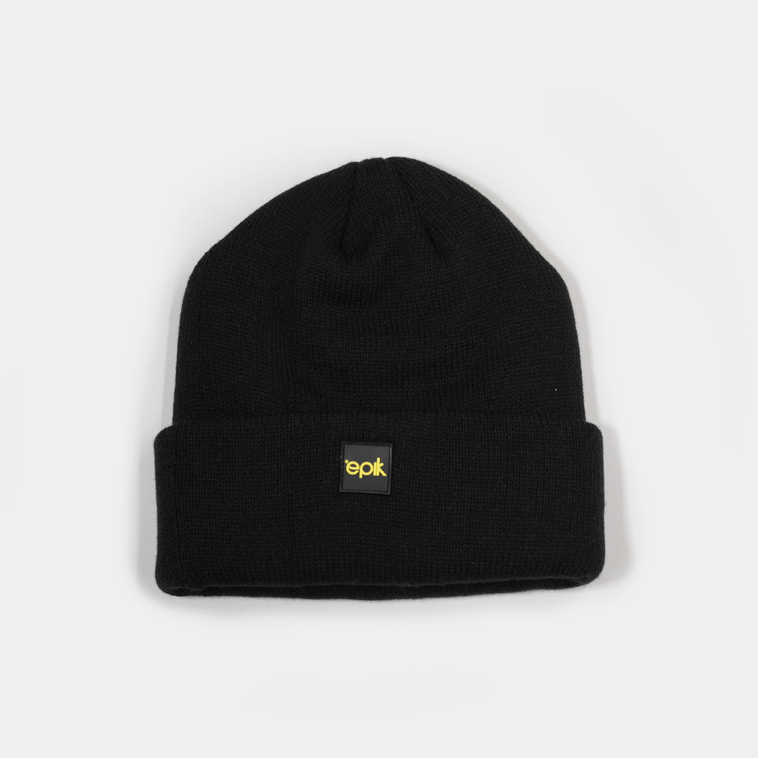 Epik Heavyweight Thermal Beanie Black Charcoal front