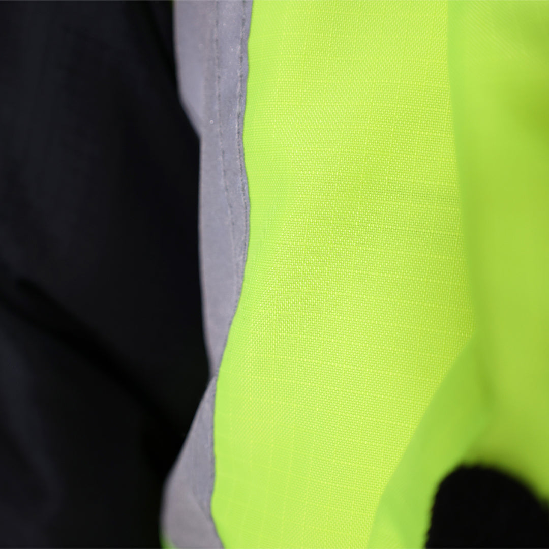 Epik EV300 Reflex Pro Freezer Hi Vis Yellow Jacket Rip Stop Close Up