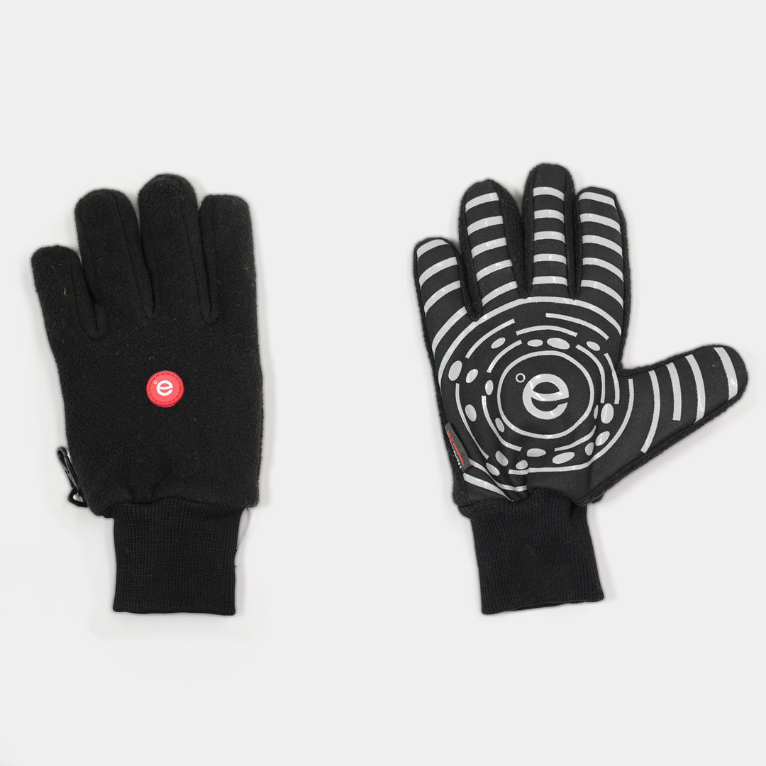 Epik Fleece Grip Black Thermal Glove pair on table