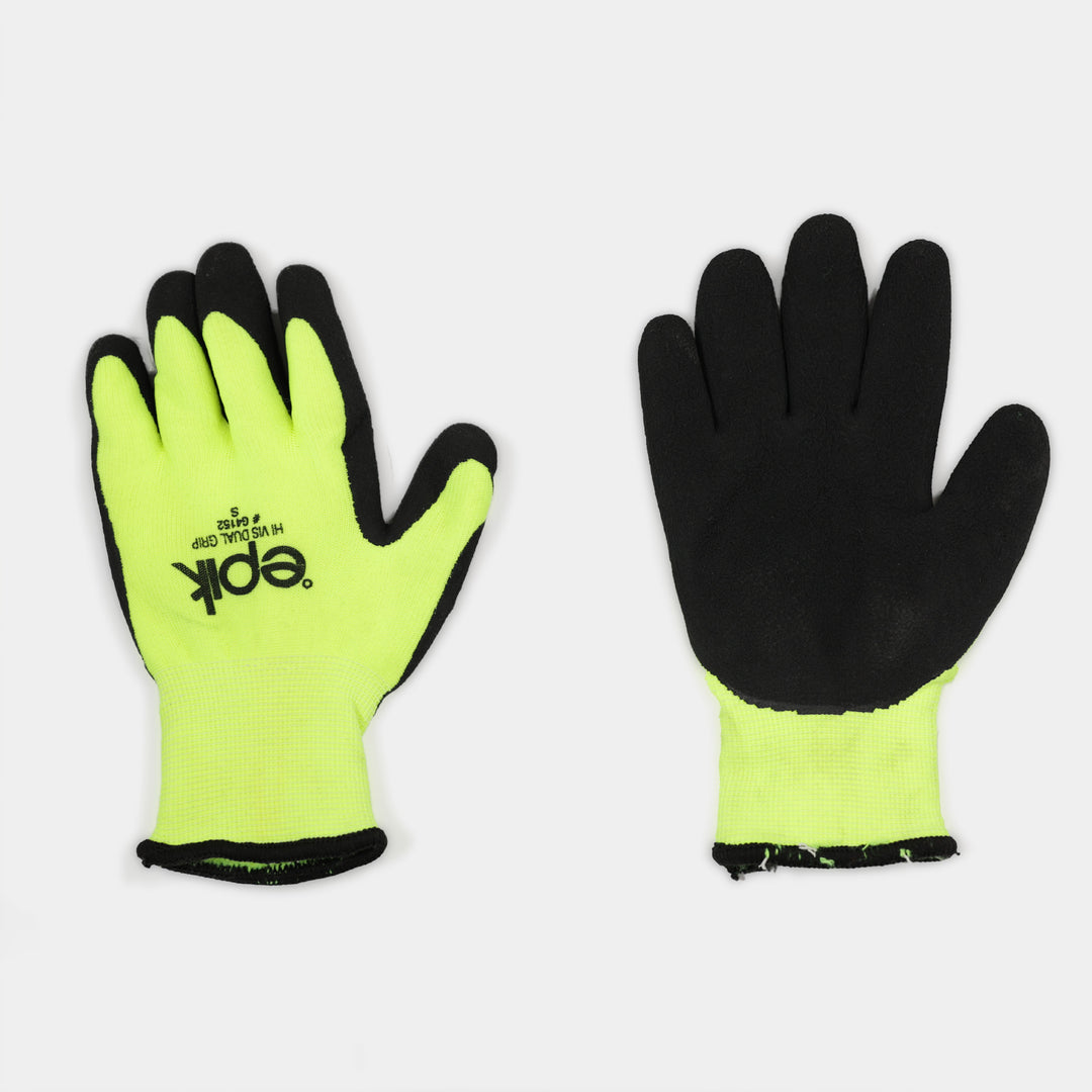 Epik Dual Grip Hi Vis Yellow Thermal Glove pair