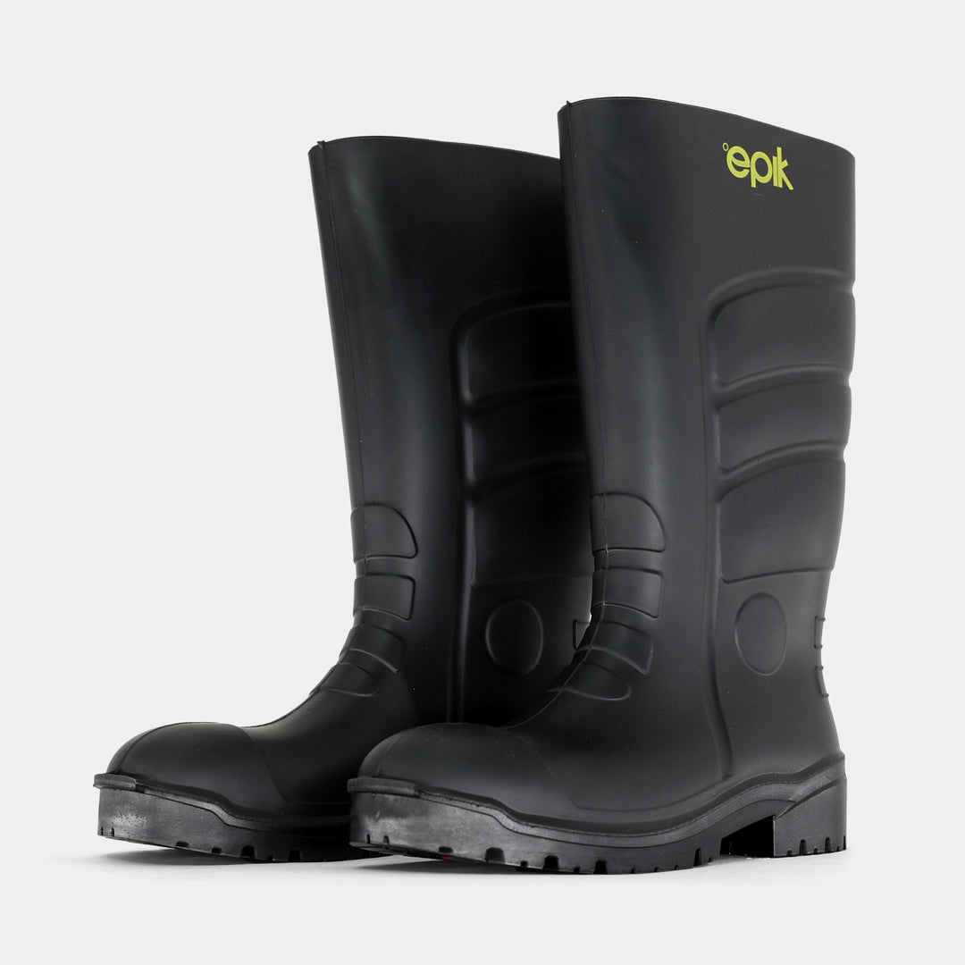 Pace Polyurethane Boot Black Pair front