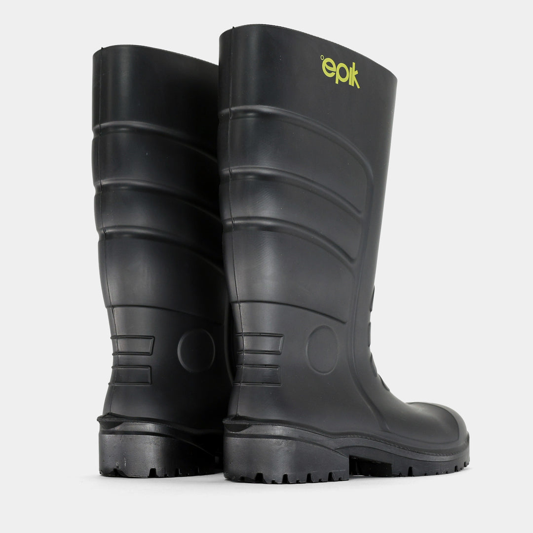 Pace Polyurethane Safety Toe Boot Black Pair Back