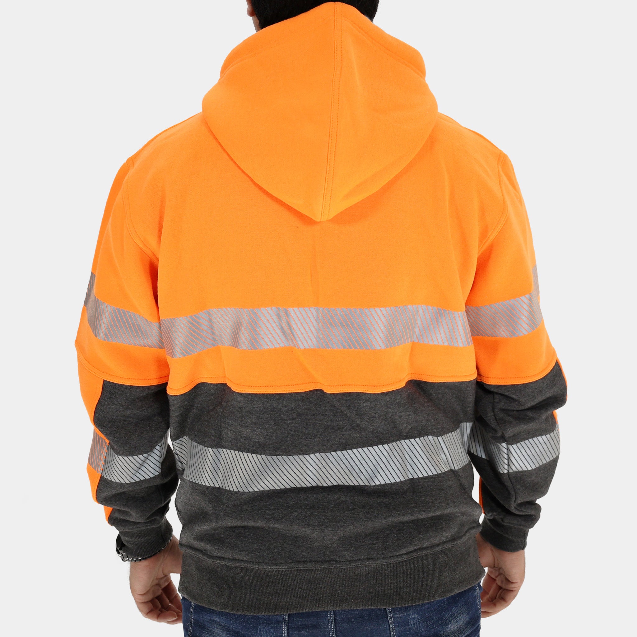 Peak 2.0 Zip Up Hi Vis Orange Hoodie - ANSI Class 2 Reflective Sweater –  Epik Workwear