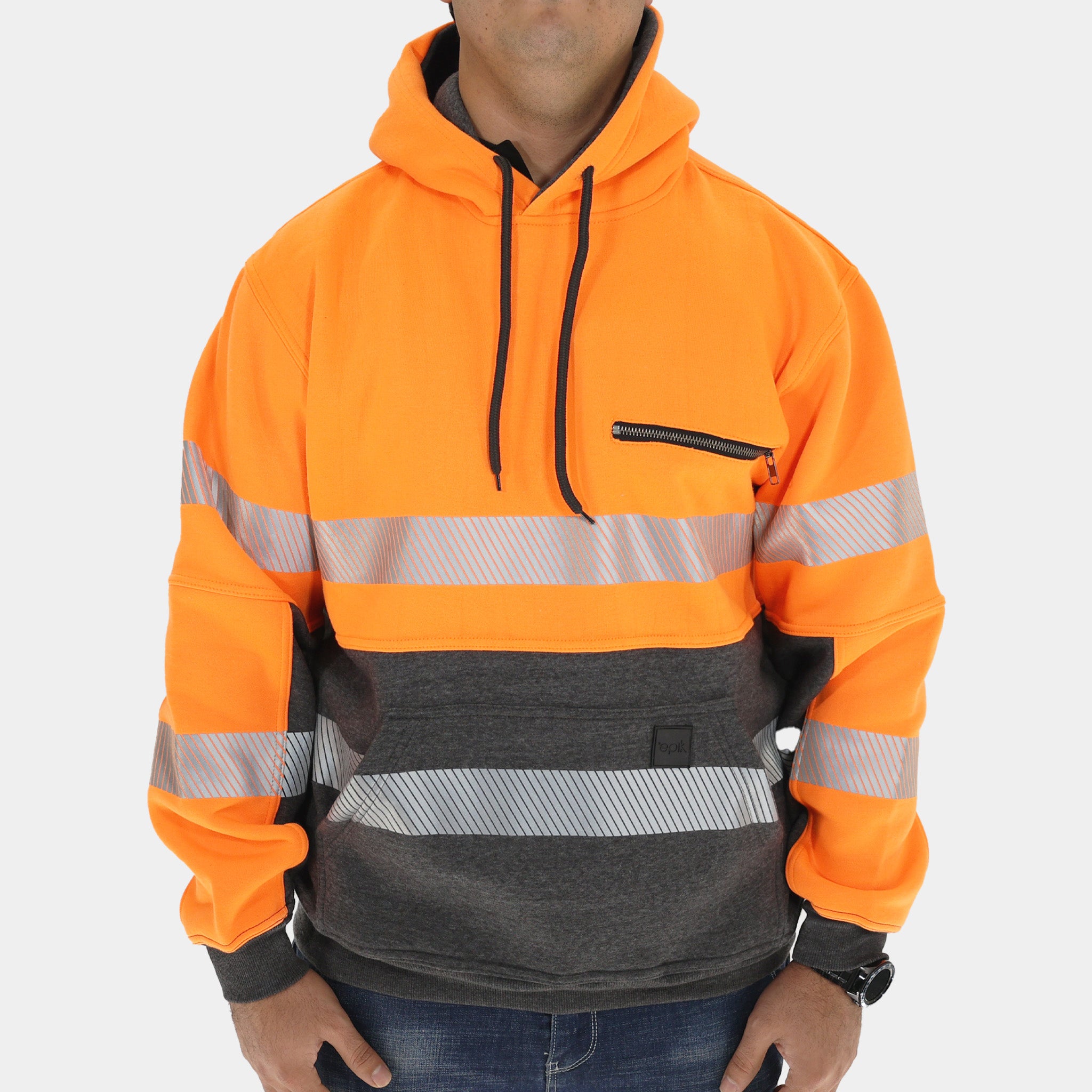 Peak 2.0 Hoodie - Orange Hi Vis ANSI Class 2 Work Outerwear – Epik