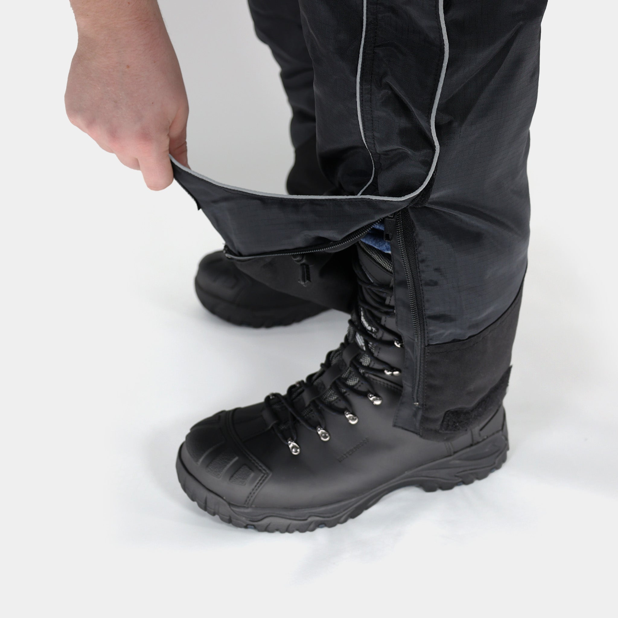 Reflex Bib Overalls - Black Insulated Workwear for Cold/Sub