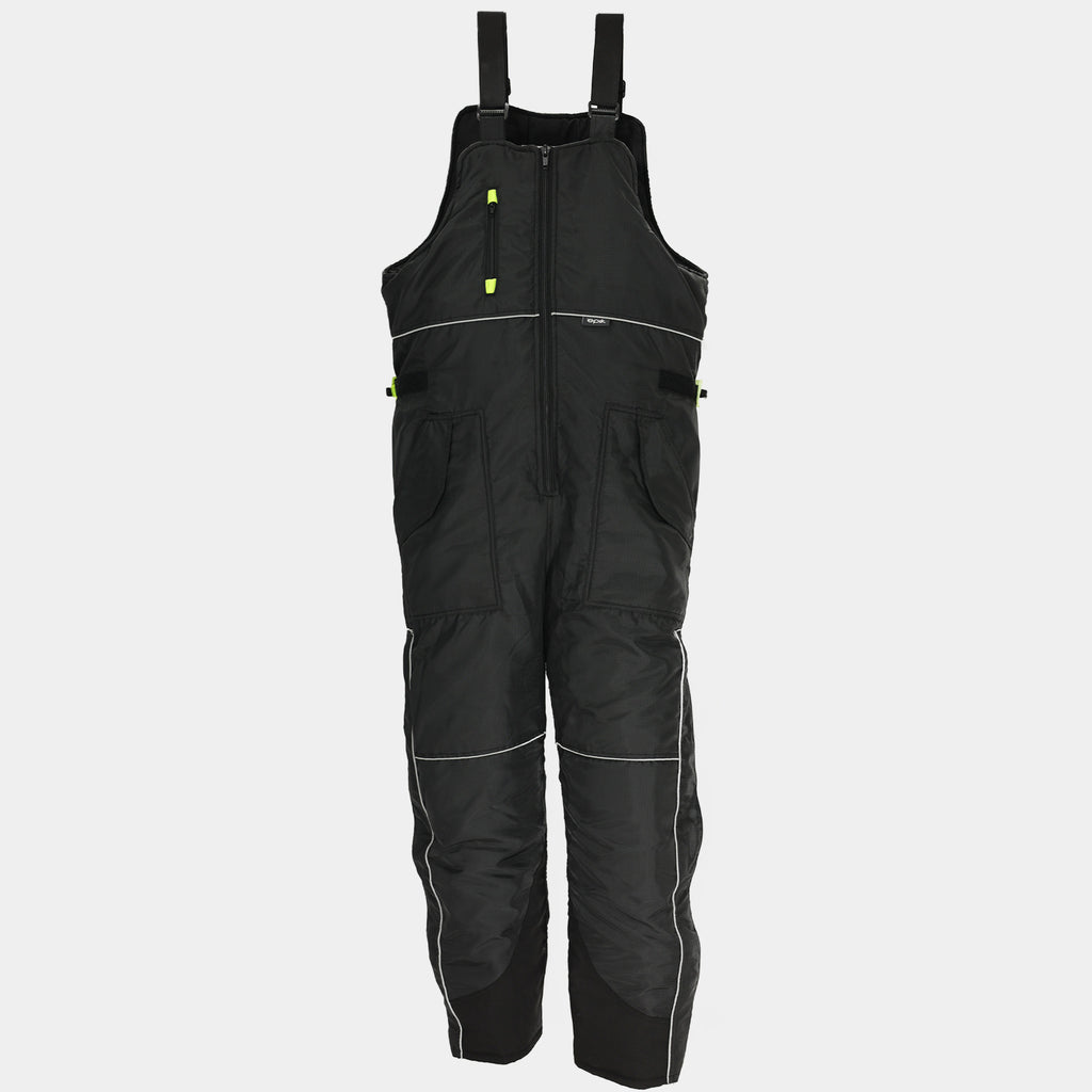 Reflex Bib Overalls - Black Insulated Workwear for Cold/Sub-Zero