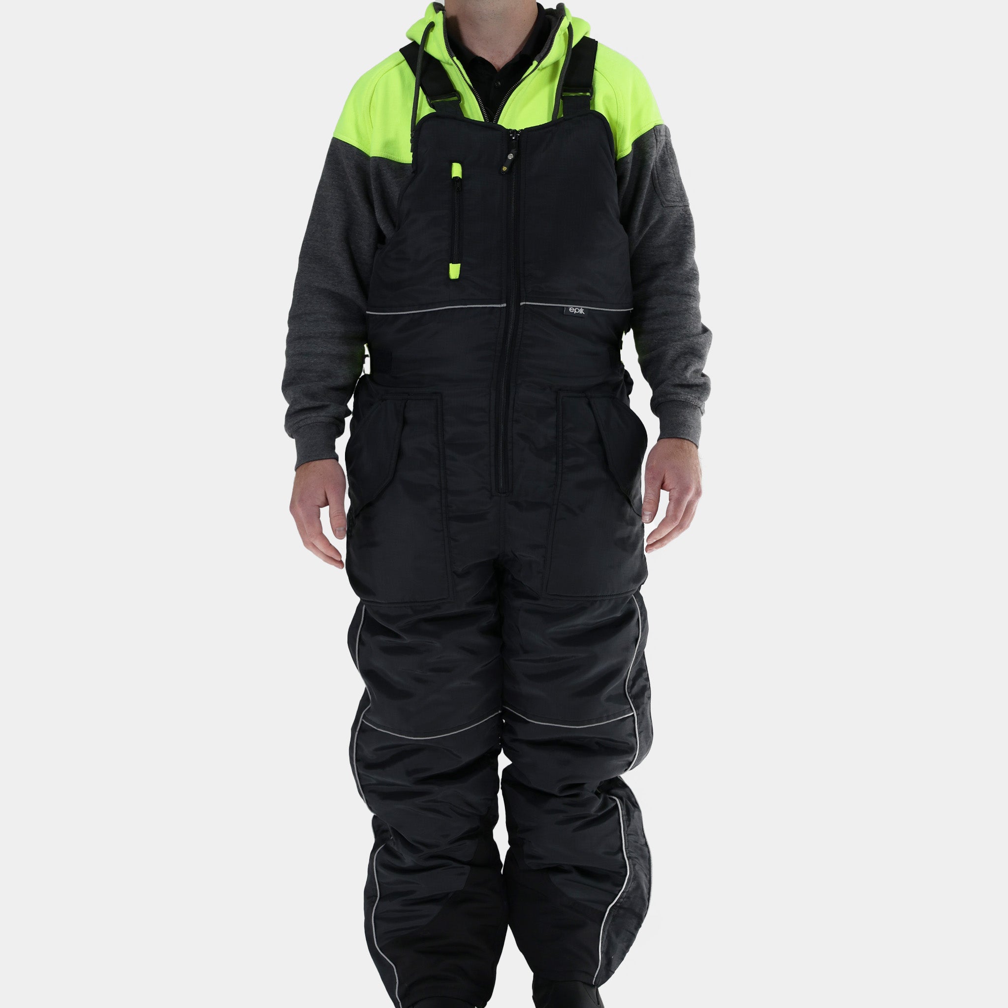 Epik Reflex Pro Bib Overalls - Heavy Insulated Black Freezerwear