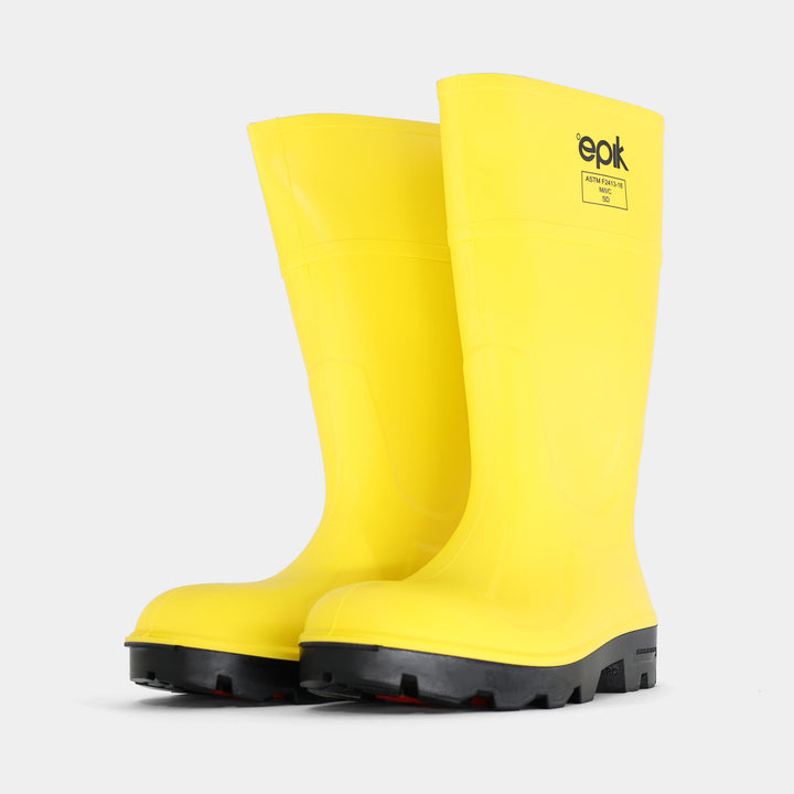 Tread Yellow Safety Toe Polyurethane Sanitation Work Boot Pair front