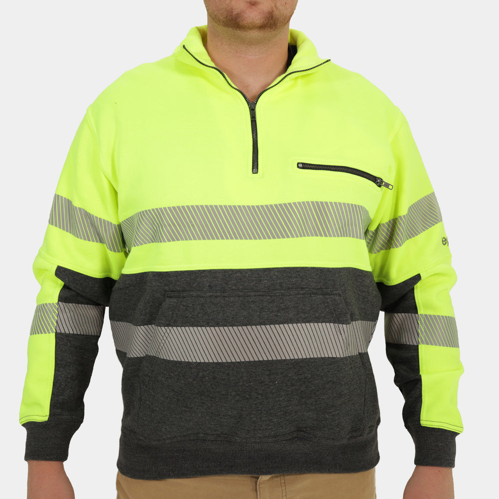 Epik Peak 2.0 Quarter Zip Sweater Yellow Front 2