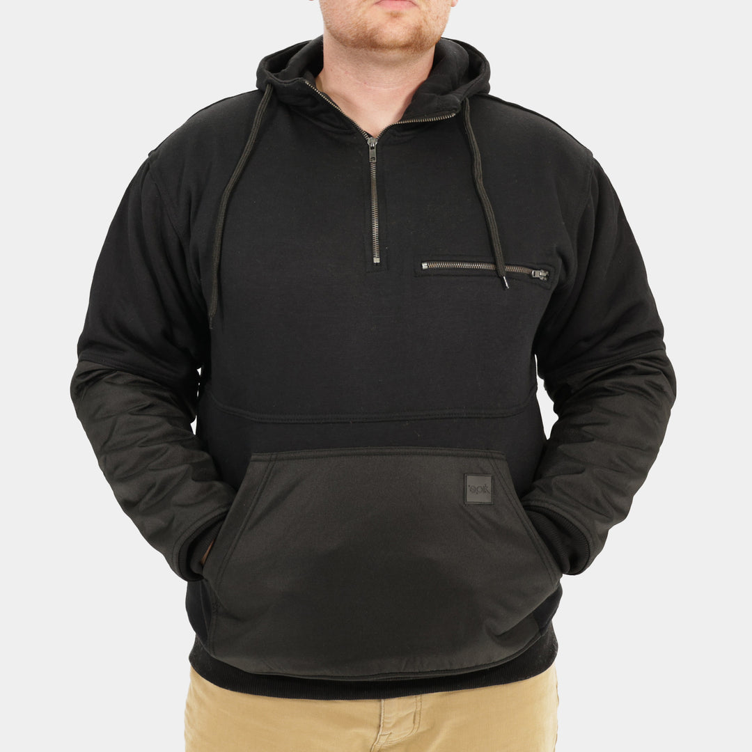Epik Peak Pro Pull-Over Heavy Hoodie Black Front with Pockets