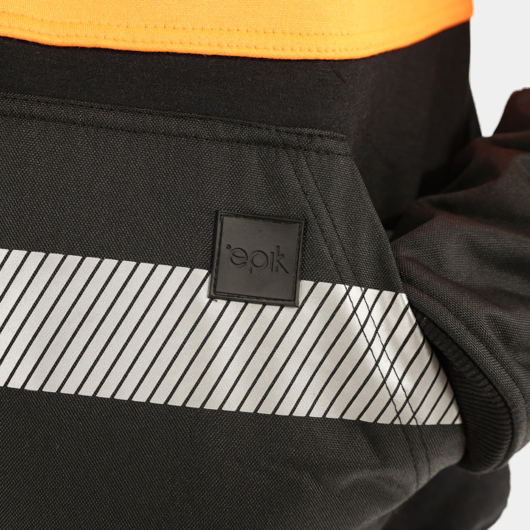 Epik Peak Pro Pull-Over Heavy Hoodie Orange Logo Front Pocket