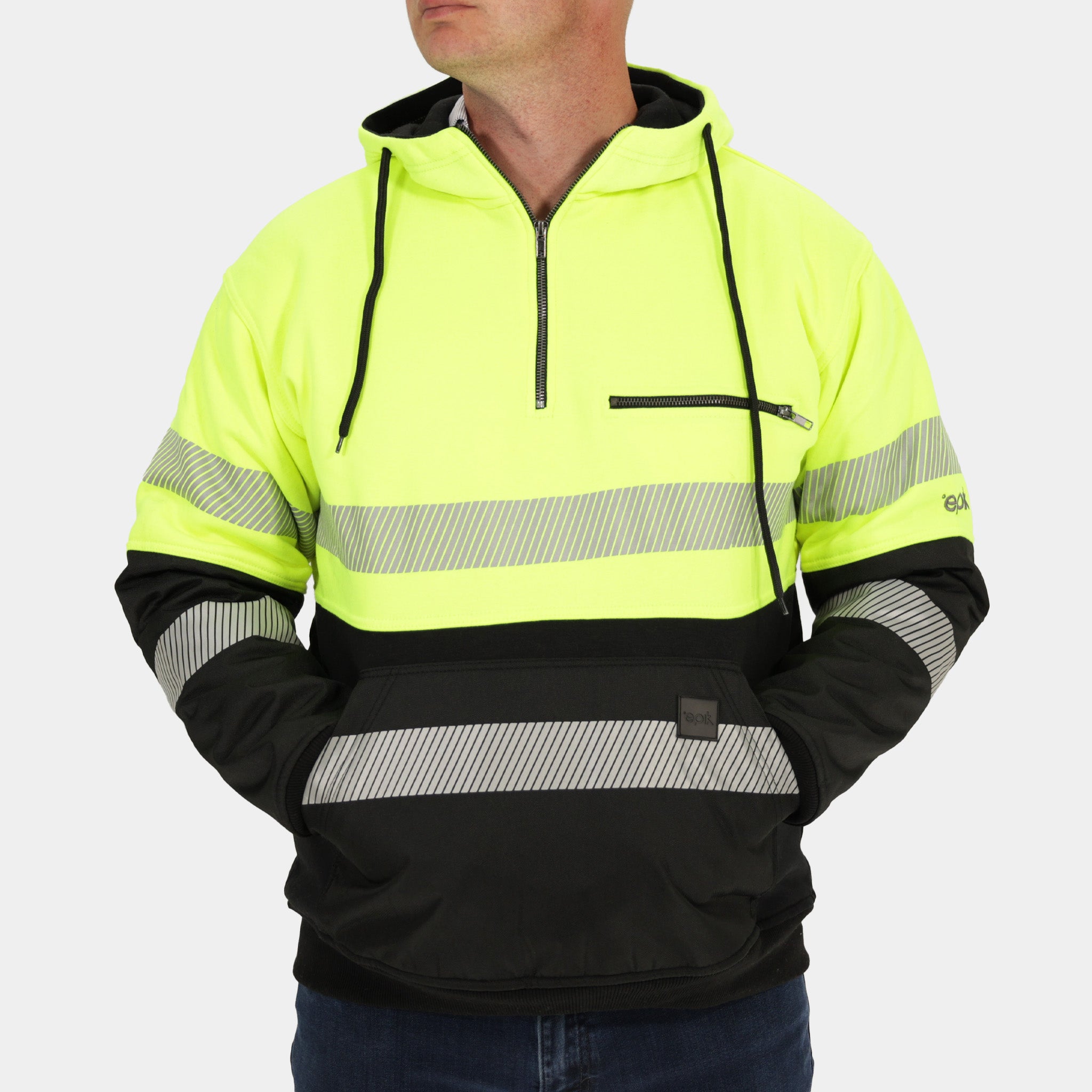 Peak Pro Pull-Over Hoodie - ANSI Class 2 Hi Vis Yellow Outerwear